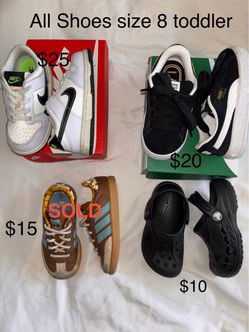 Toddler Size 8 Shoes Bundle – Nike, Puma, Adidas, Crocs