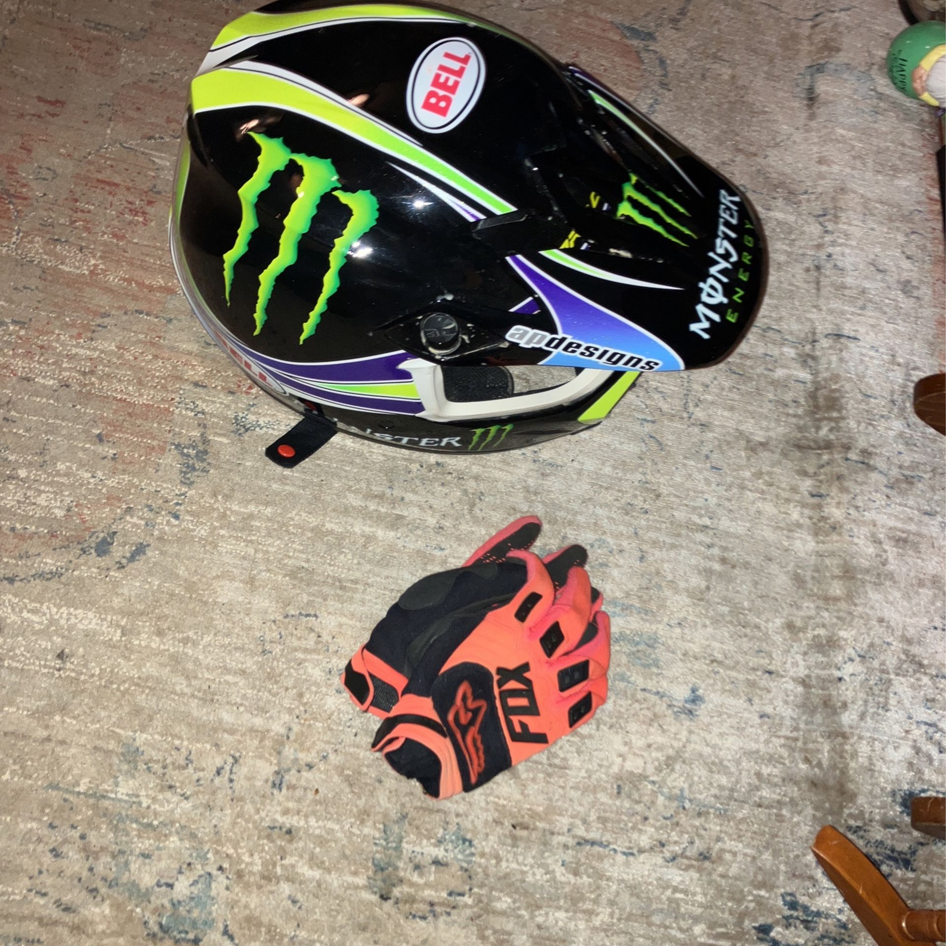 Monster Motocross Helmet For Its Visor