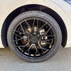 New Wheels & Tires Package Deal, 18" Matte Black Katana 5x114.3 Wheels 225/40R18 Celimo Salient Tires