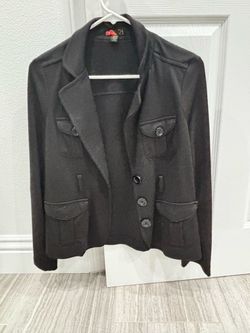 Forever 21 Black Button-Up Blazer Jacket