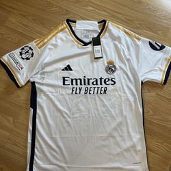 Real Madrid 2023-2024 Home Jersey (available In M, L, XL)