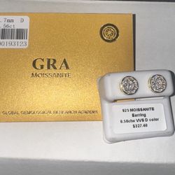 925 Sterling Silver 0.56ct Moissanite 