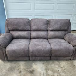 Power Reclining Couch - Grey