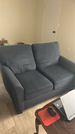 set of 2 blue couches