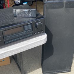 Onkyo Tuner Amplifier And DCM TIMEFRAME TF400 Speakers