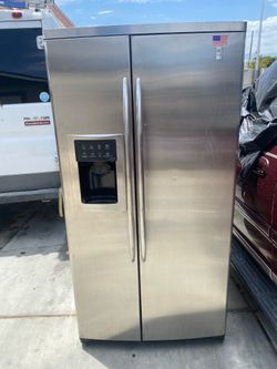 stainless steel fridge
