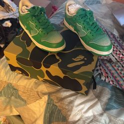 Green Bape Shoes ,size 8.5 