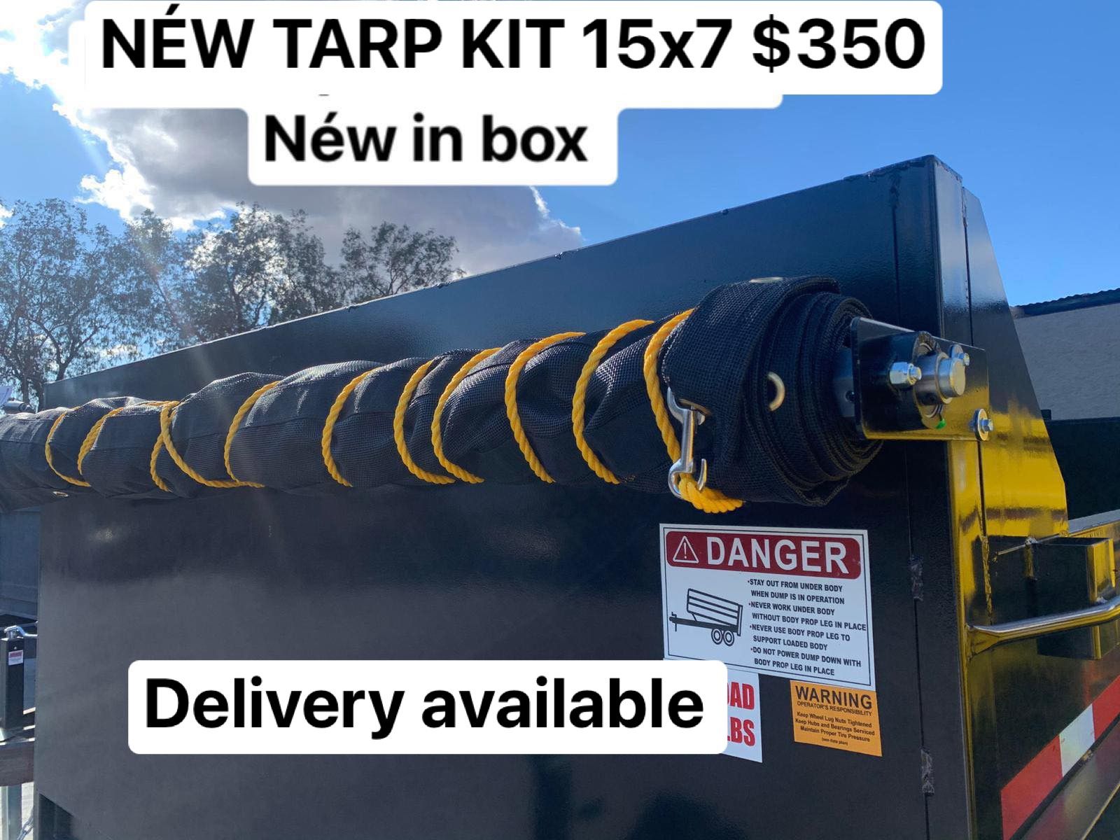 Dump Trailer Tarp Kit Cover 15x7 New In Box $350