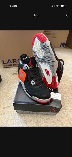 Authentic Nike air jordan retro 4 bred men’s size 10.5, not Travis Scott, supreme, Union, Dior, Louis Vuitton