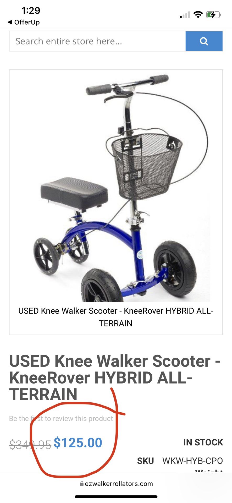 Knee Walker Scooter All Terrain 
