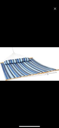 Sunnydaze Outdoor Quilted Fabric Hammock - Two-Person