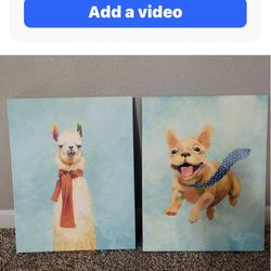 Two Canvas Paintings 