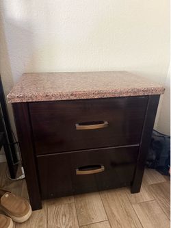 Bedroom, dresser, and matching nightstand