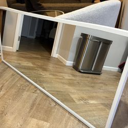 Full Length White Wall Mirror 