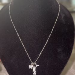 Silver Hope And Charms Necklace 