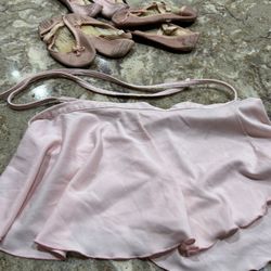 Child’s Wrap-Around Ballet Skirt And Tree Sizes Of Ballet Slippers