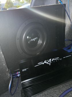 skar audio 8 inch sub with amp