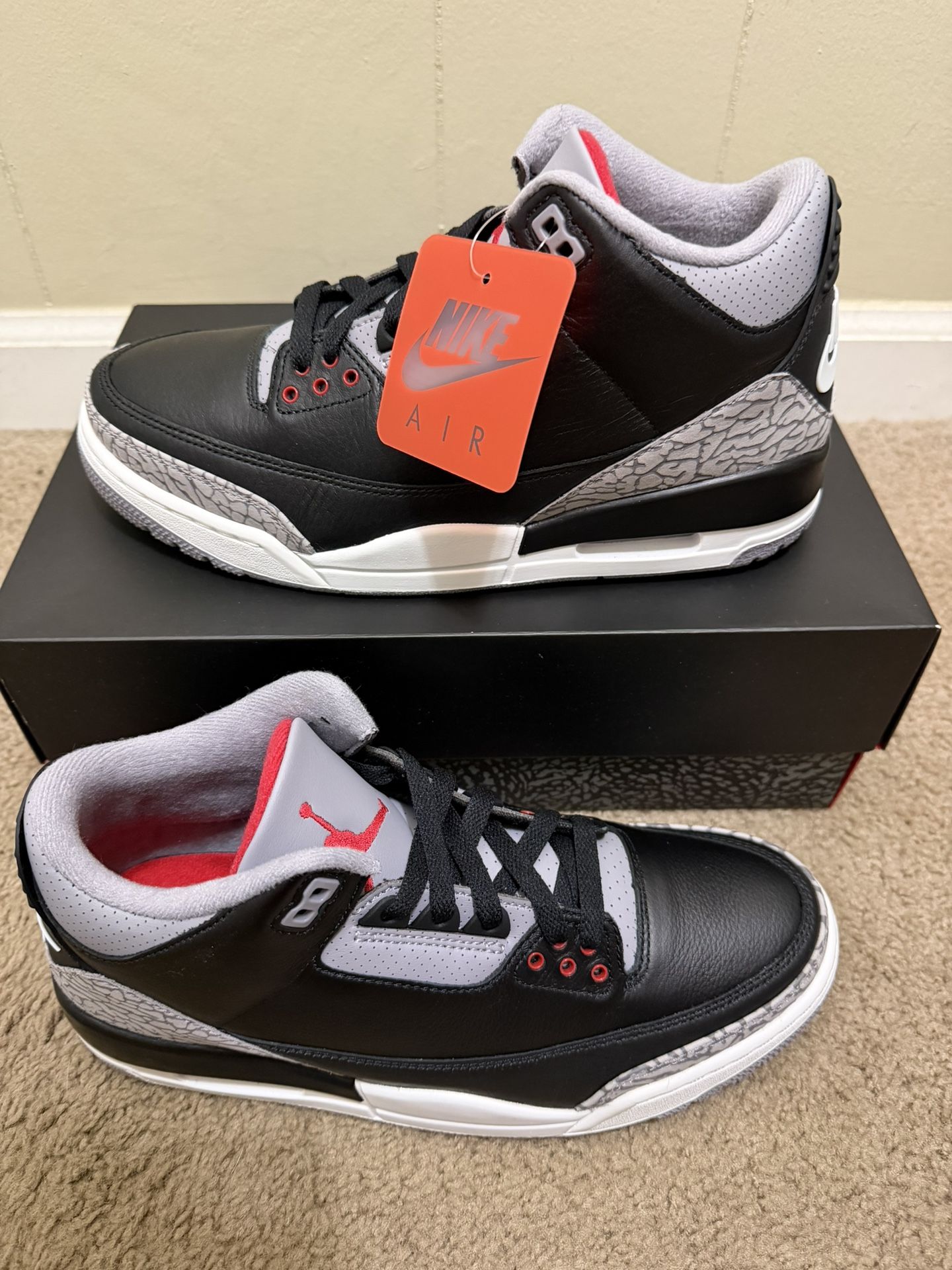 Brand new Jordan 3 black cement 2024
