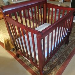 Cherry Wood Crib, Bassinet, Baby Carrier, Portable Crib