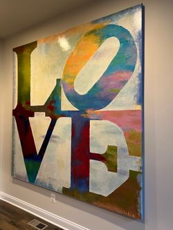 Large LOVE canvas