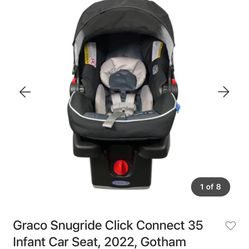 Graco Snugride Click Connect 35 Infant Car Seat, 2022, Gotham
