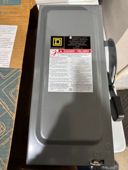 Square D D222N Safety Switch Disconnect 60A 240VAC