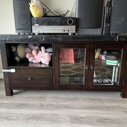 Stone Top TV Console