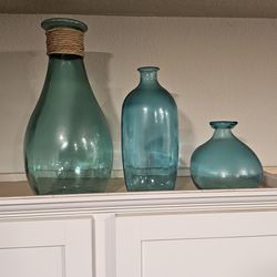 Blue Glass Vases