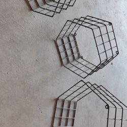 Metal Hexagon Shelves