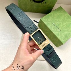 Gucci Green Belt With Box New 