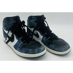 2020 Nike Air Jordan 1 Retro High White/Black Aurora Green Tie Dye Sneakers 2Y