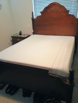 Purple queen adjustable bed and free bedroom set
