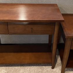 Wood Console Table And End Table