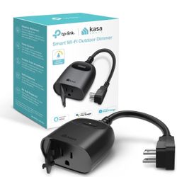 Kasa Outdoor Smart Dimmer Plug, IP64 Plug- in Dimmer for Outdoor String Lights, Compatible with Alexa, Google Assistant & SmartThings, Long Wi-Fi Rang