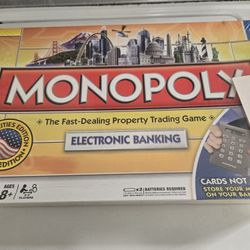 Brand New Monopoly Electronic Banking US Cities Edition Hasbro Board Game