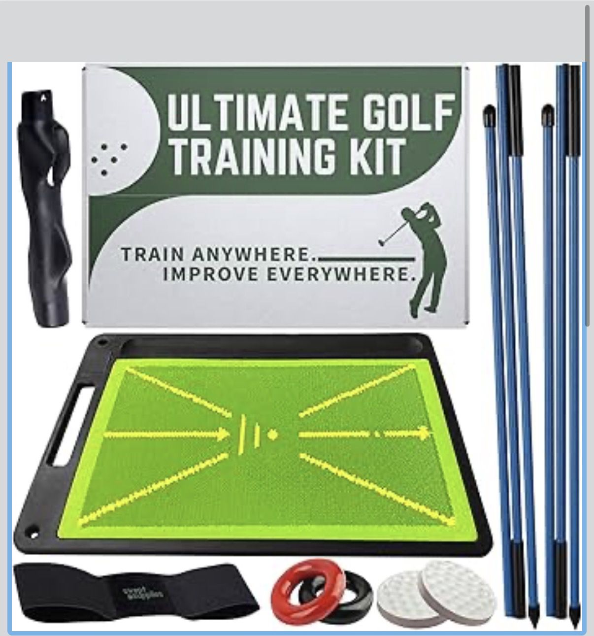 6 in 1 Golf swing trainer with divot board