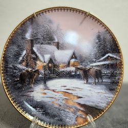 Thomas Kinkade 'A Christmas Welcome' plate
