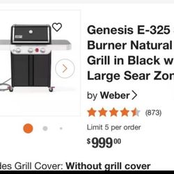 Weber Genesis II Natural Gas converted Bbq