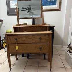 Antique Dresser With Mirror 