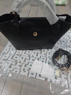 Longchamp Le Pliage Black Tote with straps
