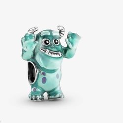 Disney Pixar Sulley Charm For Pandora Bracelet And Necklace 