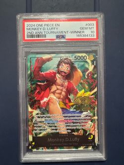 One Piece Monkey D. Luffy PSA 10 Gem Mint Card