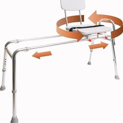 Sliding Shower Chair Tub Transfer Bench  Swivel Seat