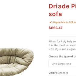 Driade Roly Poly Chair Cushion Sofa (Beige Color)