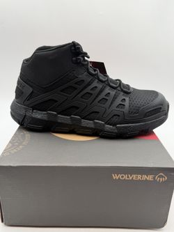 NEW WOLVERINE REV DURASHOCKS Comp Toe work boots CARBONMAX TOE BLACK NOIR SIZES 8-8.5-9.5-10-10.5-11