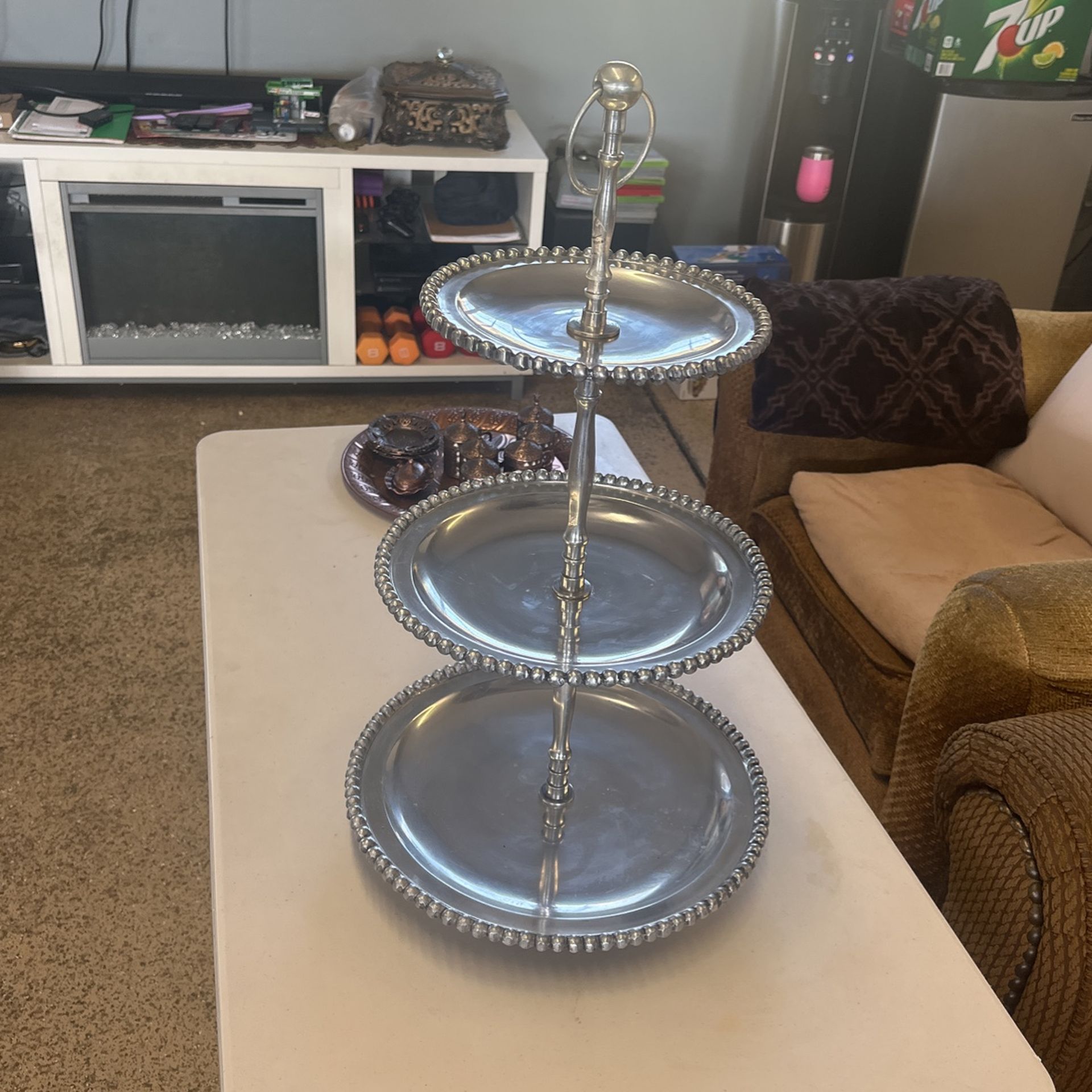 Silver Three Layers Serveware