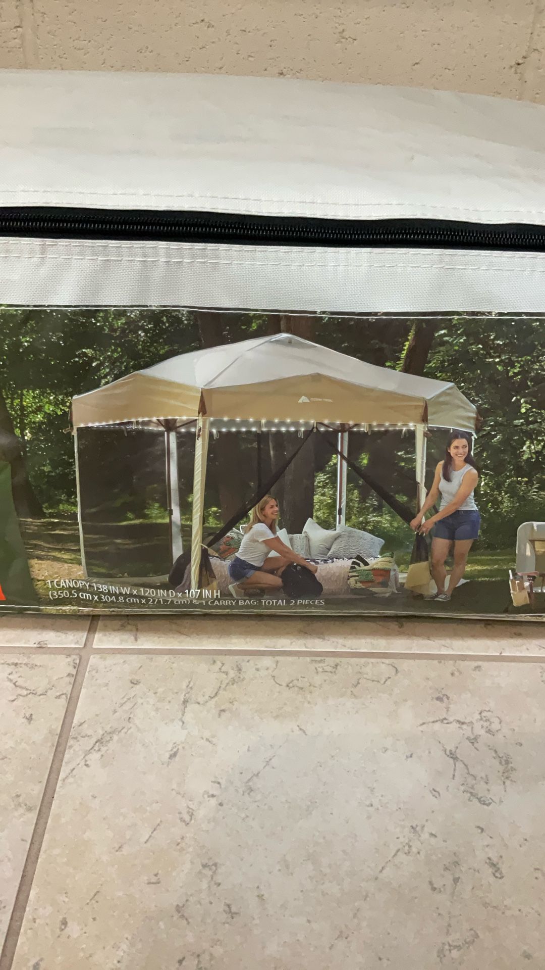 OZARK TRAIL X 10 FOOT HEXAGONAL GLAMPING CANOPY WITH BUILT IN