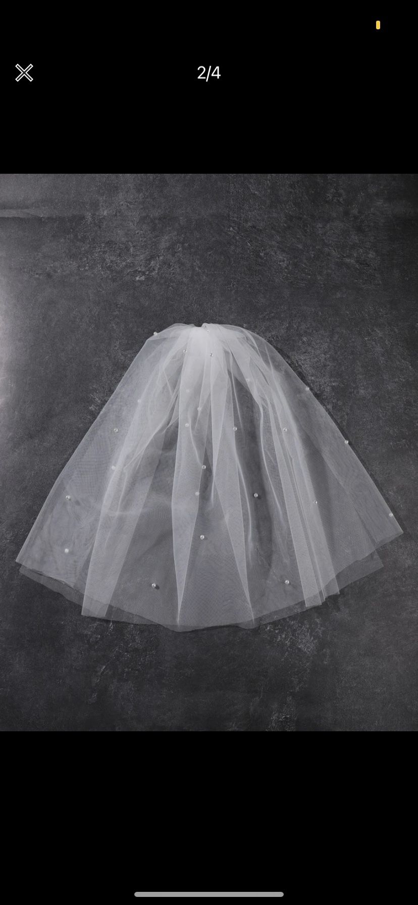 Faux Pearl Veil