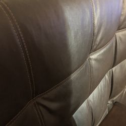 Brown Leather Futon