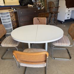Walter Abash Oval Table And  4 CESCA. CHAIRS 
